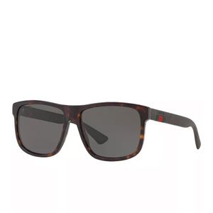 BRAND NEW polarized GUCCI GG0010S Havana brown w grey lens.